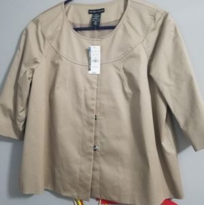 New York and Company Jackie O Swing Jacket - Camel